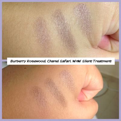 Burberry Rosewood, Chanel Safari & Wet n Wild Silent Treatment 